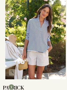 Frank & Eileen Patrick Too. Navy/White Stripe.